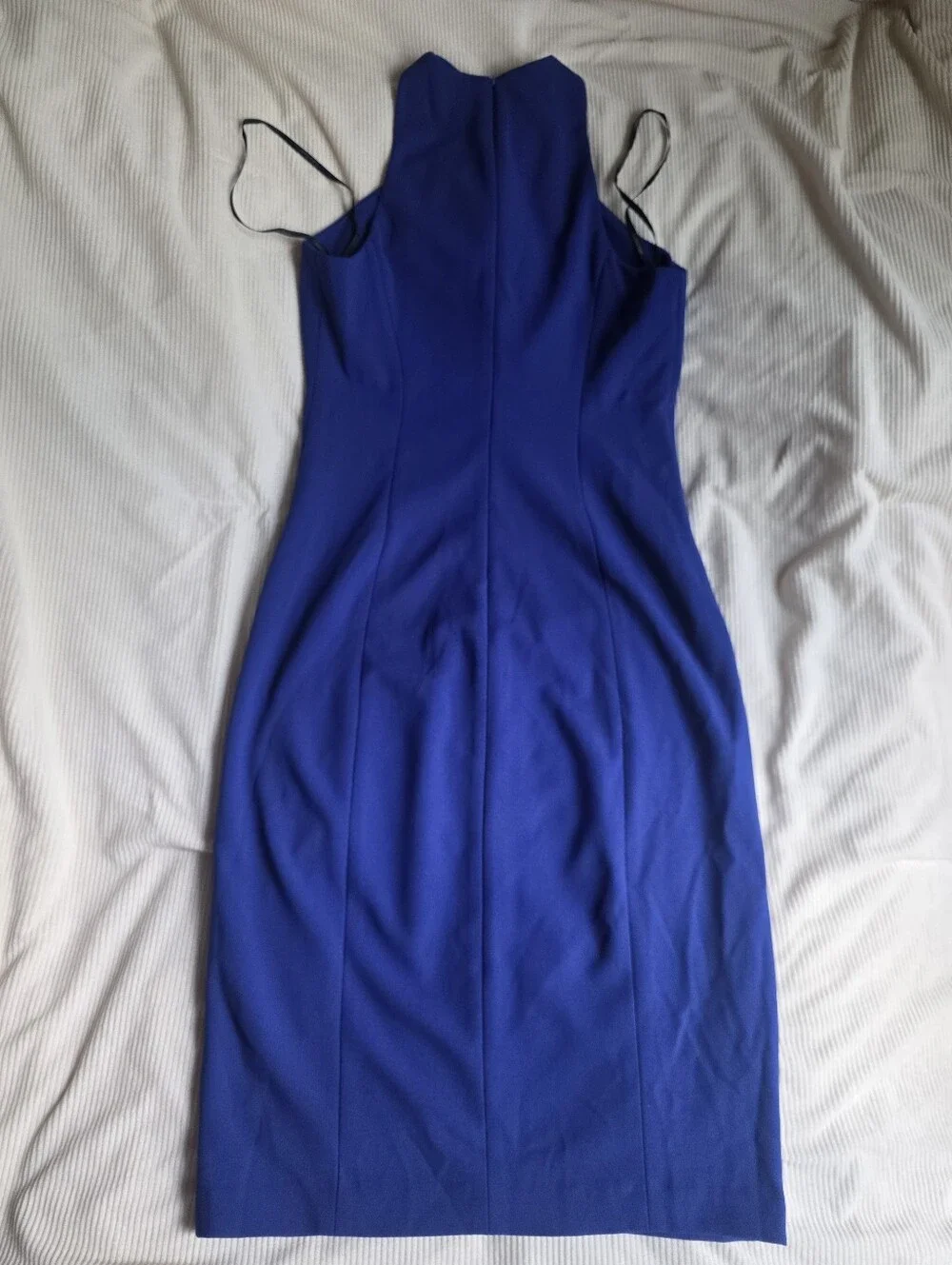Calvin Klein Crisscross Neck Dress Royal Blue Sz 4 Nwot
